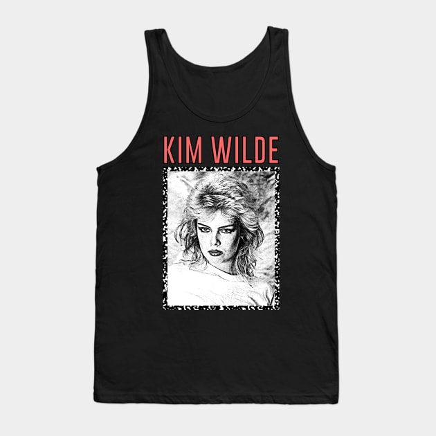 Kim Wilde //  Retro 80s Aesthetic Design Tank Top by DankFutura